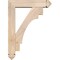 Ekena Millwork Merced Arts and Crafts Smooth Bracket w/ Offset Brace, Douglas Fir, 5 1/2"W x 22"D x 30"H BKT0604X22X30MRC03SDF - alternate 3